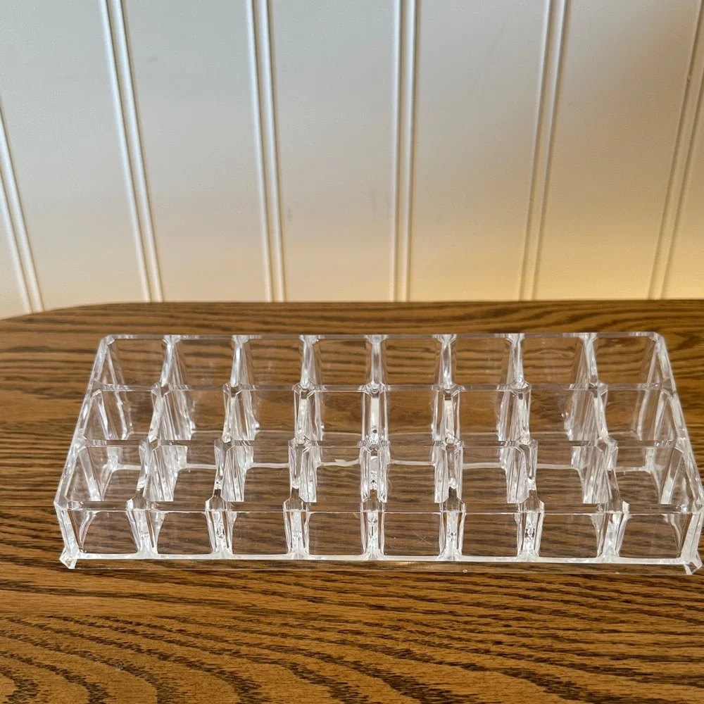 Clear Acrylic 24 Space Makeup Display